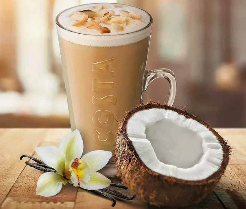 Кокосовый айс-кофе с ванилью